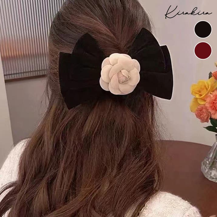 正規 ドルチェ&ガッバーナ ヘアクリップ 1Pフラワー カメリア