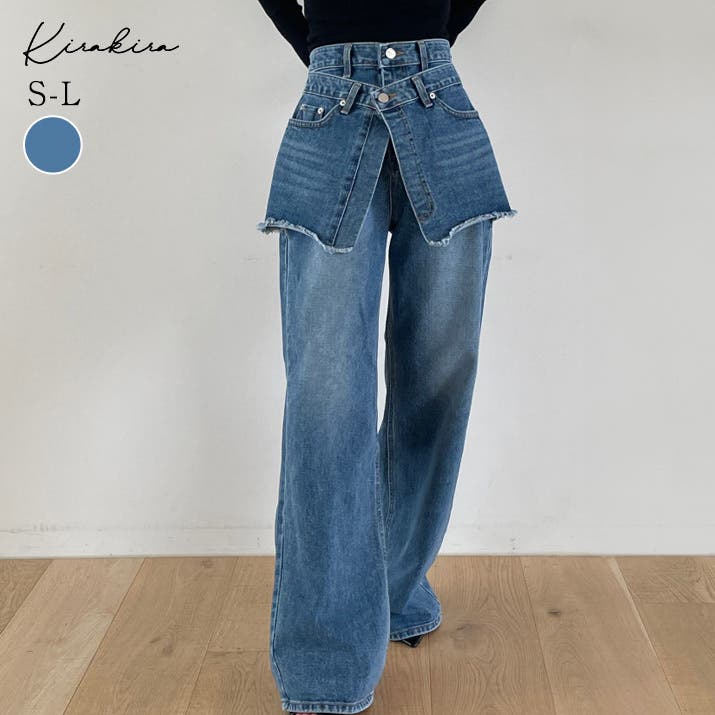☆新品☆即完売の黒❗【レーヨン❕】デニムをリメイクしたイメージの