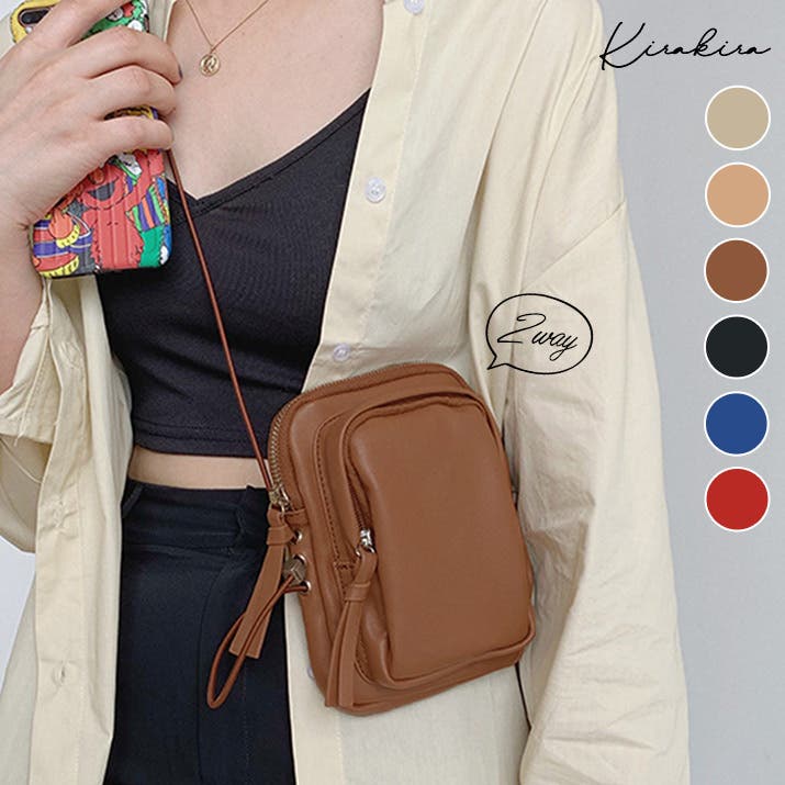 SHOPLIST限定】2Wayフェイクレザーミニショルダーバッグ ユニセックス