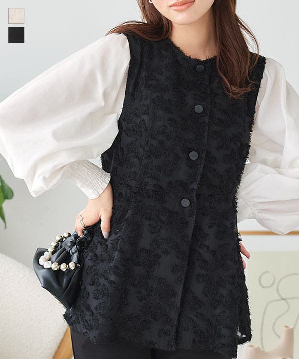 TreatÜrself バレリーナフェザーペプラムトップス black TreatÜrself バレリーナフェザーペプラムトップス black トップス