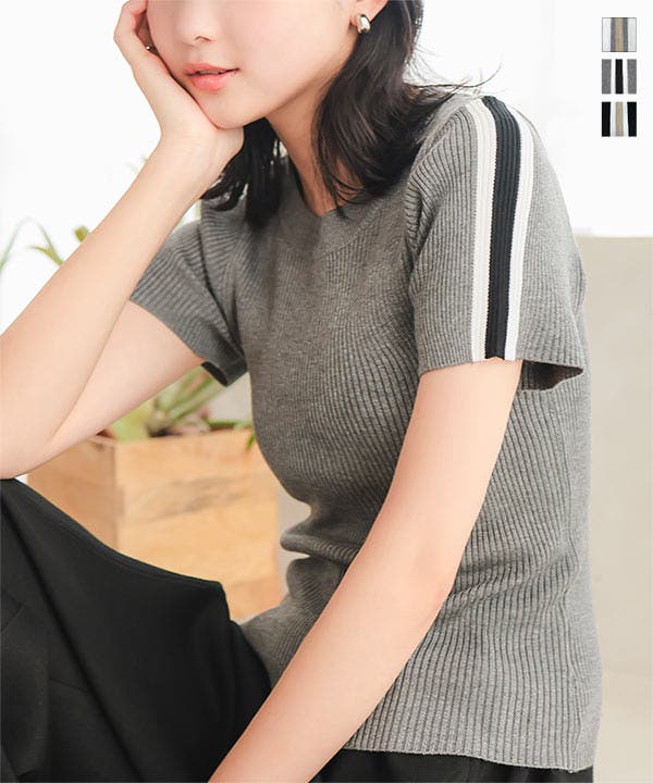 スリーブラインニット［C7149］[品番：KO000014425]｜KOBE