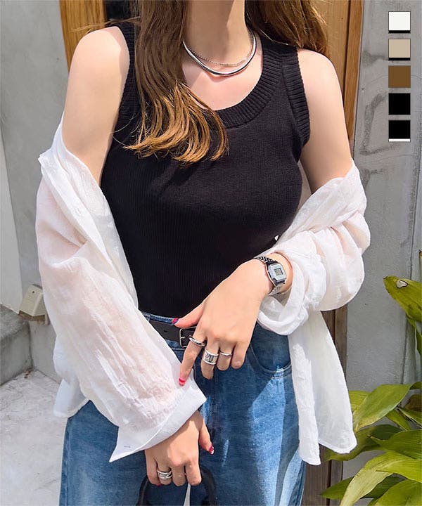 R*i様 karry アメリカンスリーブニット Kotoe（コトエ）の「アメリカンスリーブ ニット タンクトップ