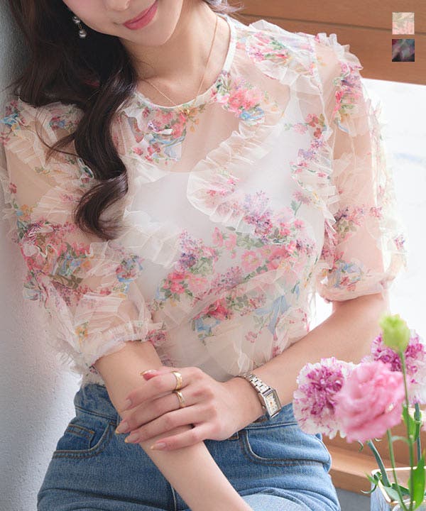 フラワーチュールプルオーバー［C7549］[品番：KO000015326]｜KOBE