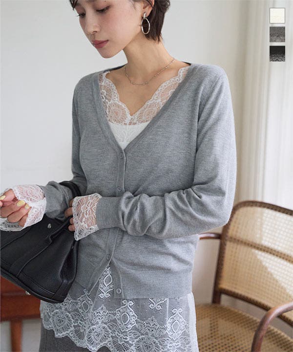 YILON Corset design layered tops グレー YILON Corset design layered tops グレー 【公式通販】