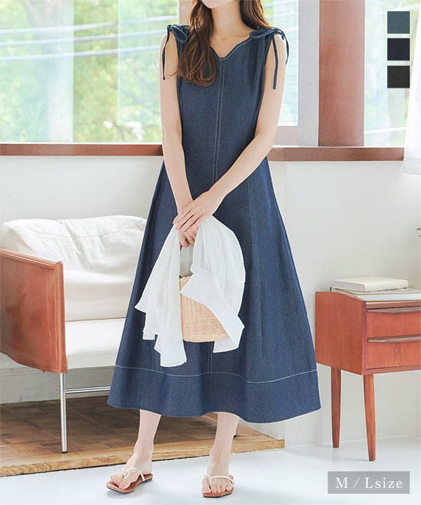 ワンピース Bonjour DENIM TUNIQUE handsmock 10y ワンピース Bonjour DENIM TUNIQUE handsmock 10y ワンピース