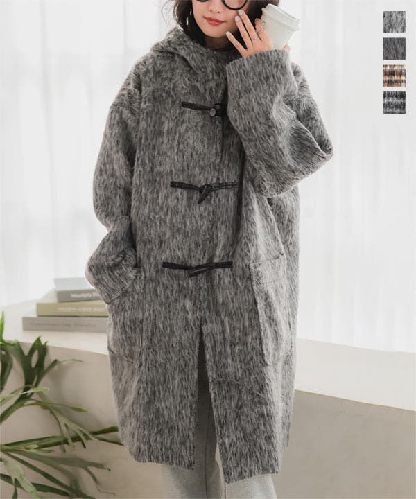 シャギーロングダッフルコート［K1346］[品番：KO000014924]｜KOBE