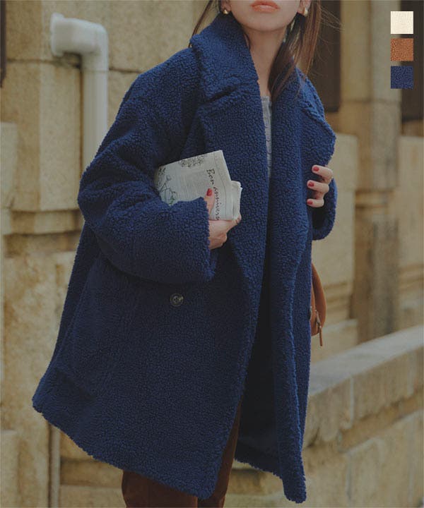 ビッグカラーボアコート ビッグカラー ボア[品番：KO000015631]｜KOBE