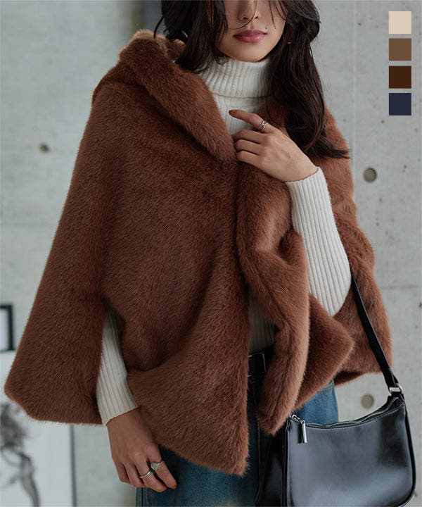 ファーケープマント ファーケープマント レディース[品番：KO000015734