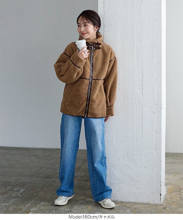 ネックベルトボアブルゾン［K986］[品番：KO000013236]｜KOBE LETTUCE