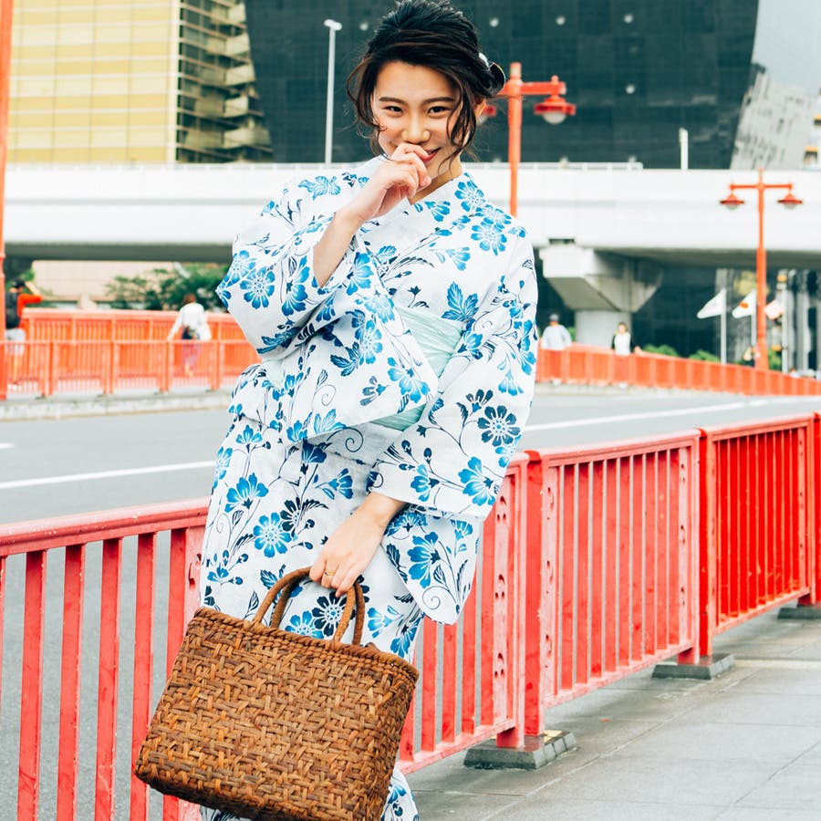 綿麻 浴衣（M）美品 レディース浴衣 Mサイズ（Momi/オフホワイト）1800081-0000