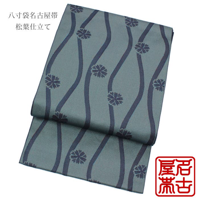 未着用　袋帯　藍染　花菱　縦縞　立涌　リーフ　ブルー　着物　115a d 楽天市場】阿波しじら織り 抜染シリーズ 木綿 着物 夏着物 浴衣