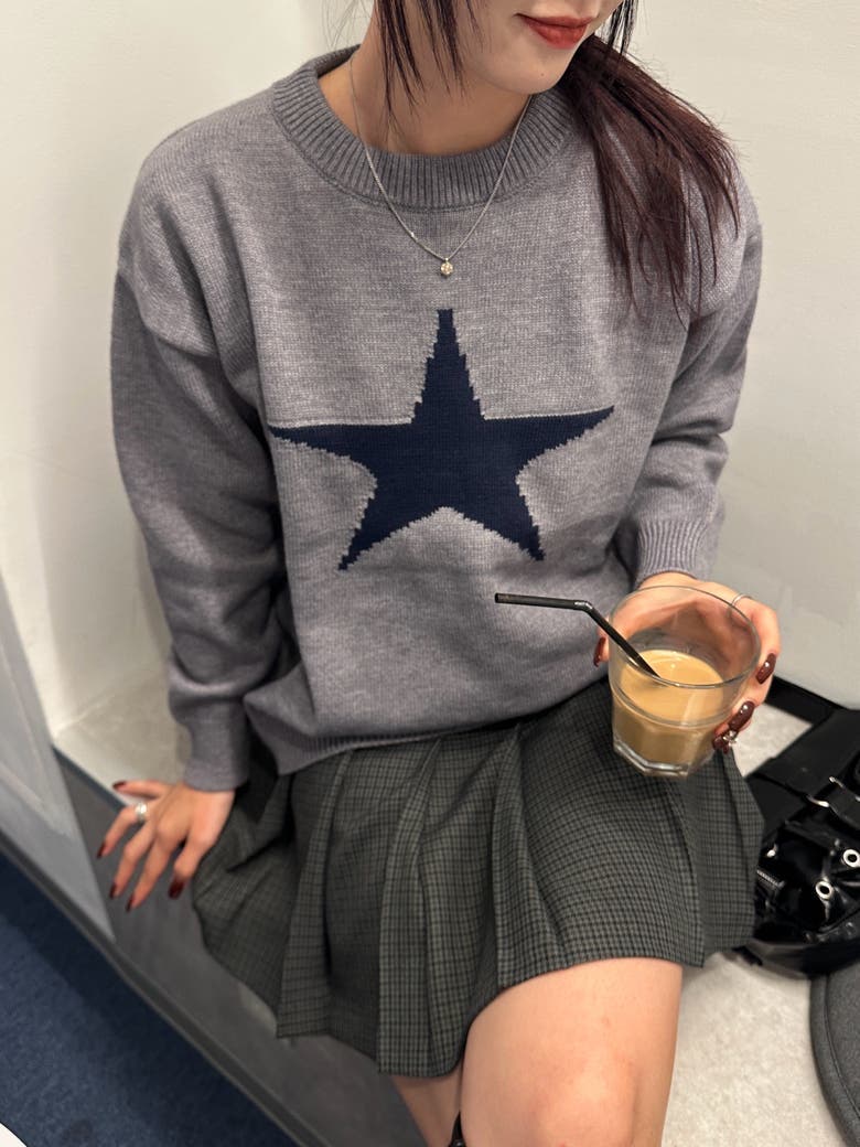 星 × ワンポイント セーター[品番：LFTW0003101]｜SHOPLIST