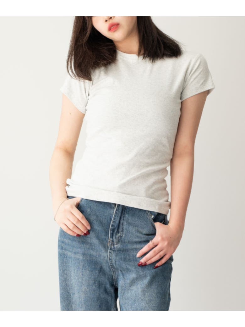 【Ashley Williams】半袖クルーネッククロップドTシャツ 30％OFF】［AUG］半袖クルーネックTシャツ／オーグ◇レディース