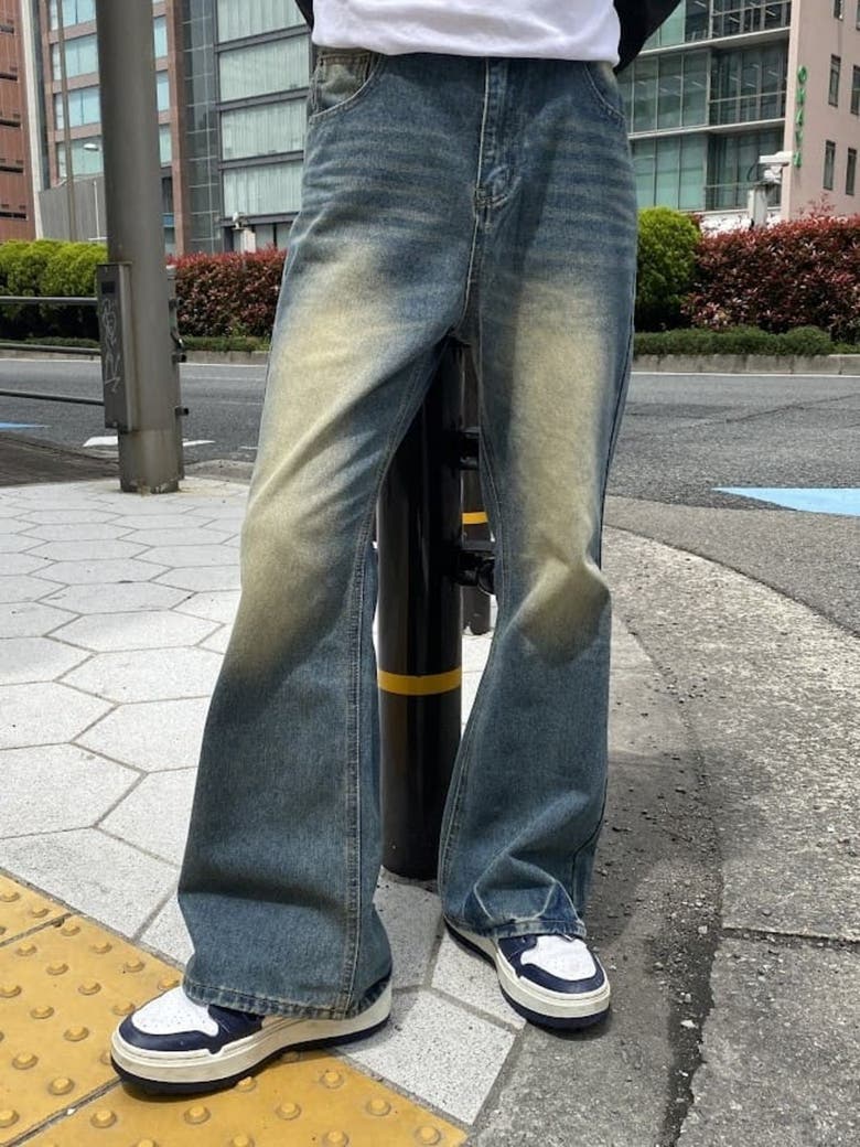 ヴィンテージ ワイドレッグ デニムパンツ[品番：LFTW0000156