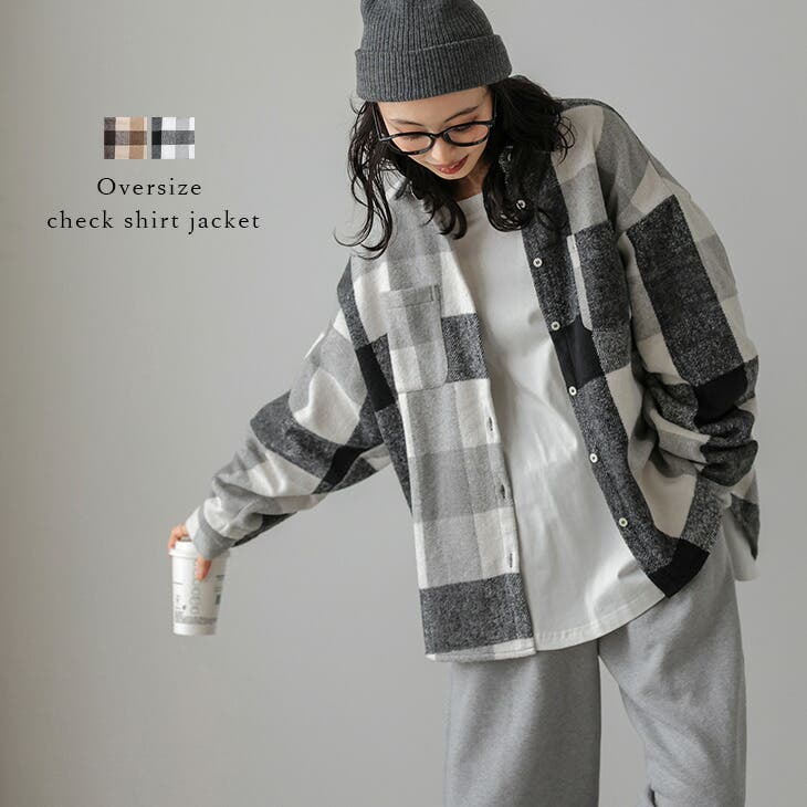 シャツ ジャケット オーバーサイズ[品番：LGMW0005665]｜La-gemme