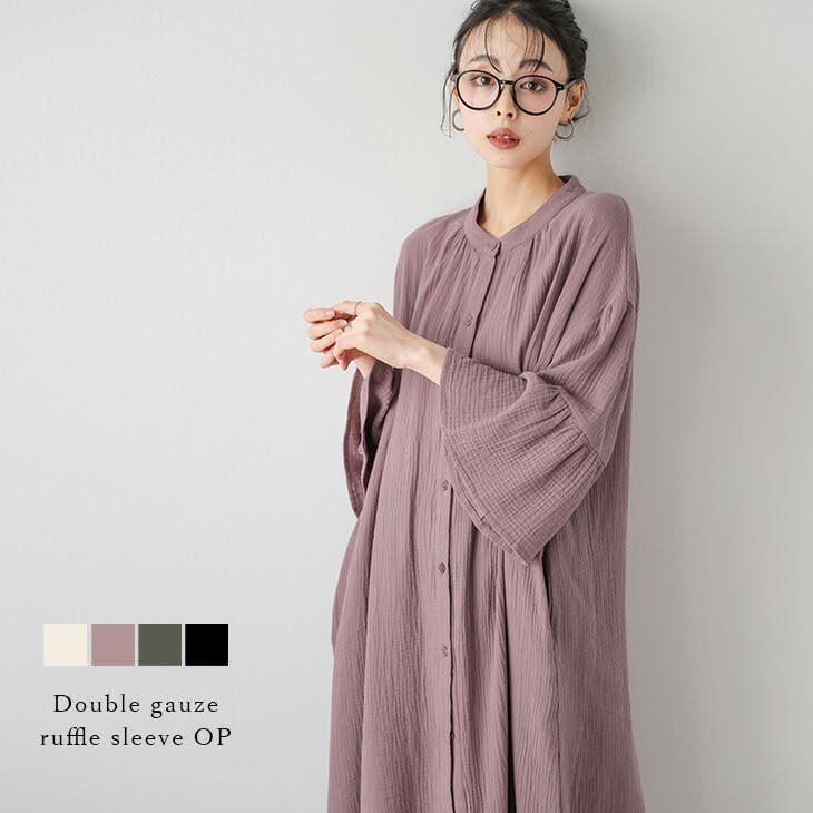 専用♡100cmワンピース2点おまとめ シャツワンピース コットン100％ ダブルガーゼ[品番：LGMW0005752]｜La