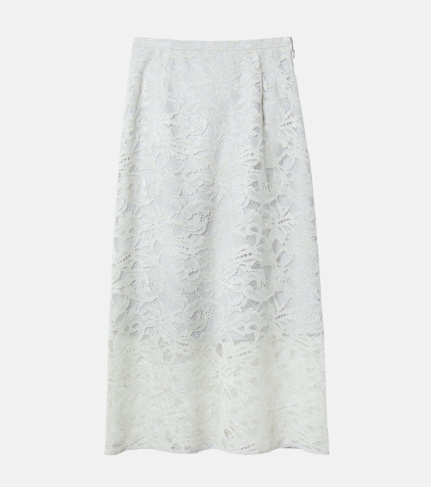 ◆le ciel◆リバーシブル刺繍レーススカート　オフホワイト Flocky Lace Skir[品番：RESW0000054]｜LE CIEL BLEU outlet（ルシェル