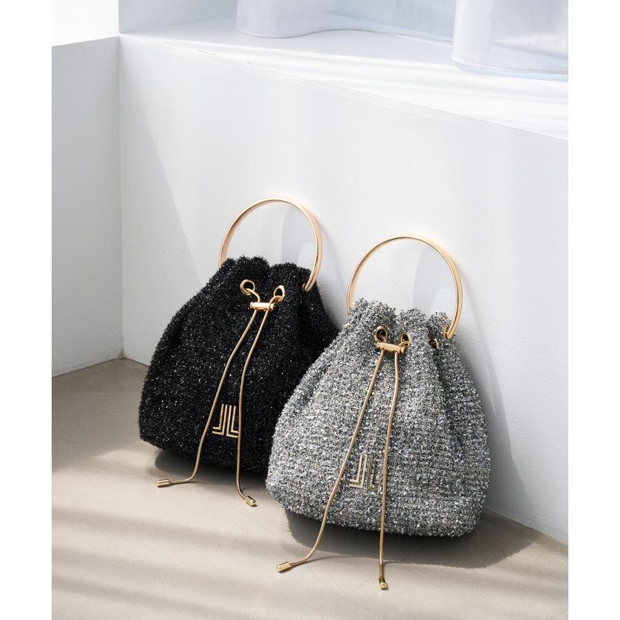 【Nina】ꕤ︎︎ドローストリングバッグ『バルーンランド』〈オフ〉 ドローストリングショルダーバッグ（スプーキーモデル