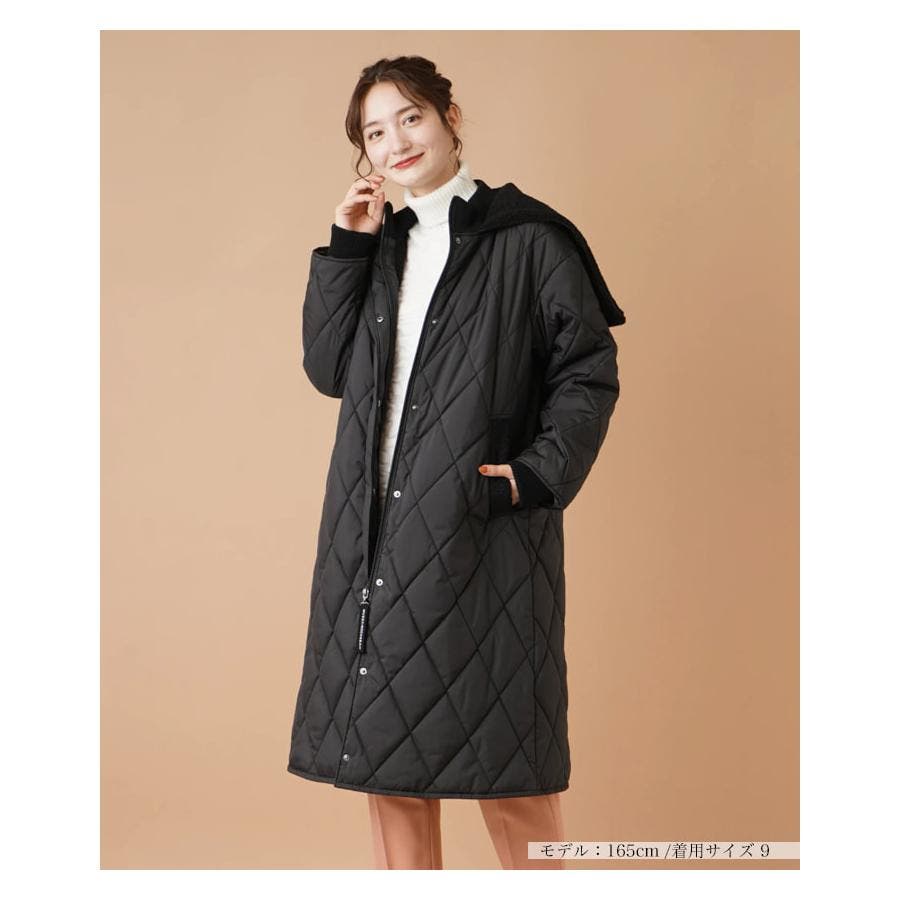 フーデッド中わたロングコート[品番：LAVW0012472]｜Leilian（レリアン