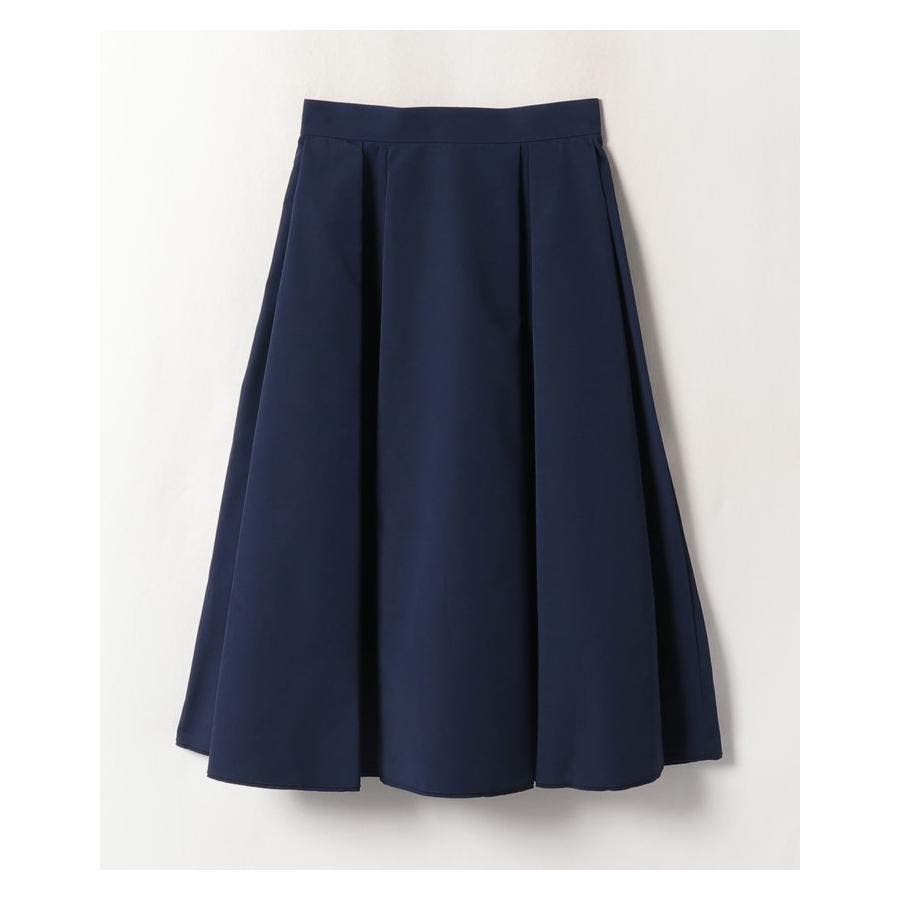 LANVIN COLLECTION黒 フレアスカート タック入り　日本製 タックフレアスカート[品番：LAVW0010433]｜LANVIN COLLECTION