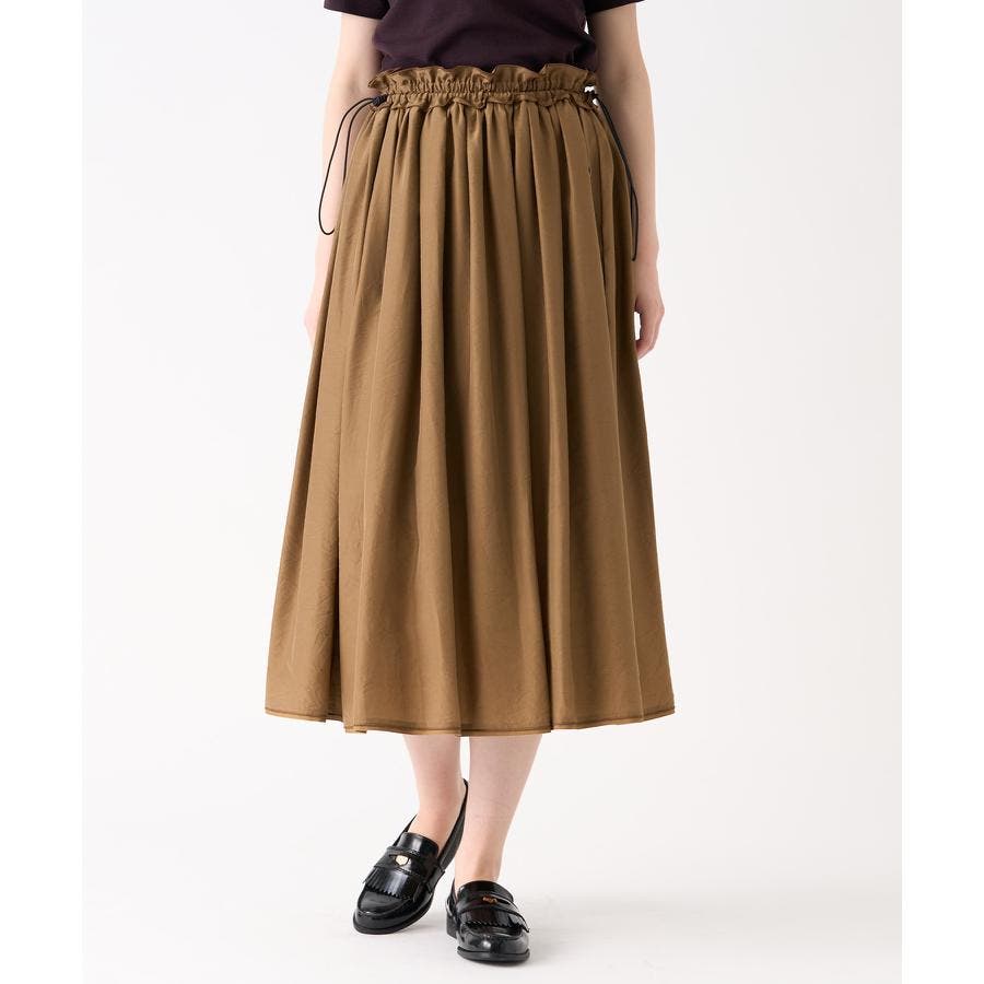 シルクブレンドギャザースカート[品番：LAVW0016868]｜LANVIN