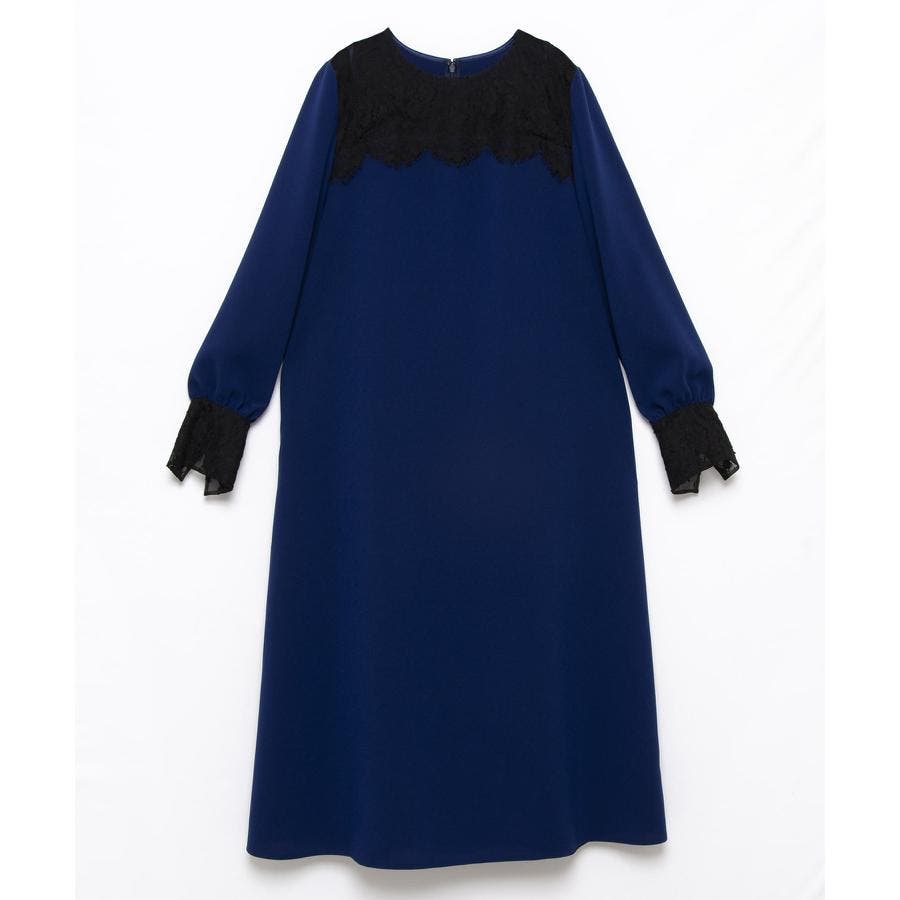 レース切り替えワンピース[品番：LAVW0019413]｜LANVIN COLLECTION