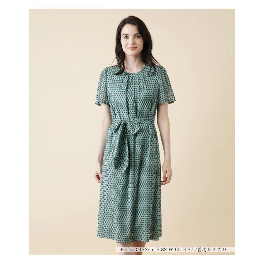 レリアン 幾何学模様 春、夏ワンピース 15号 196153929311840106282023052501