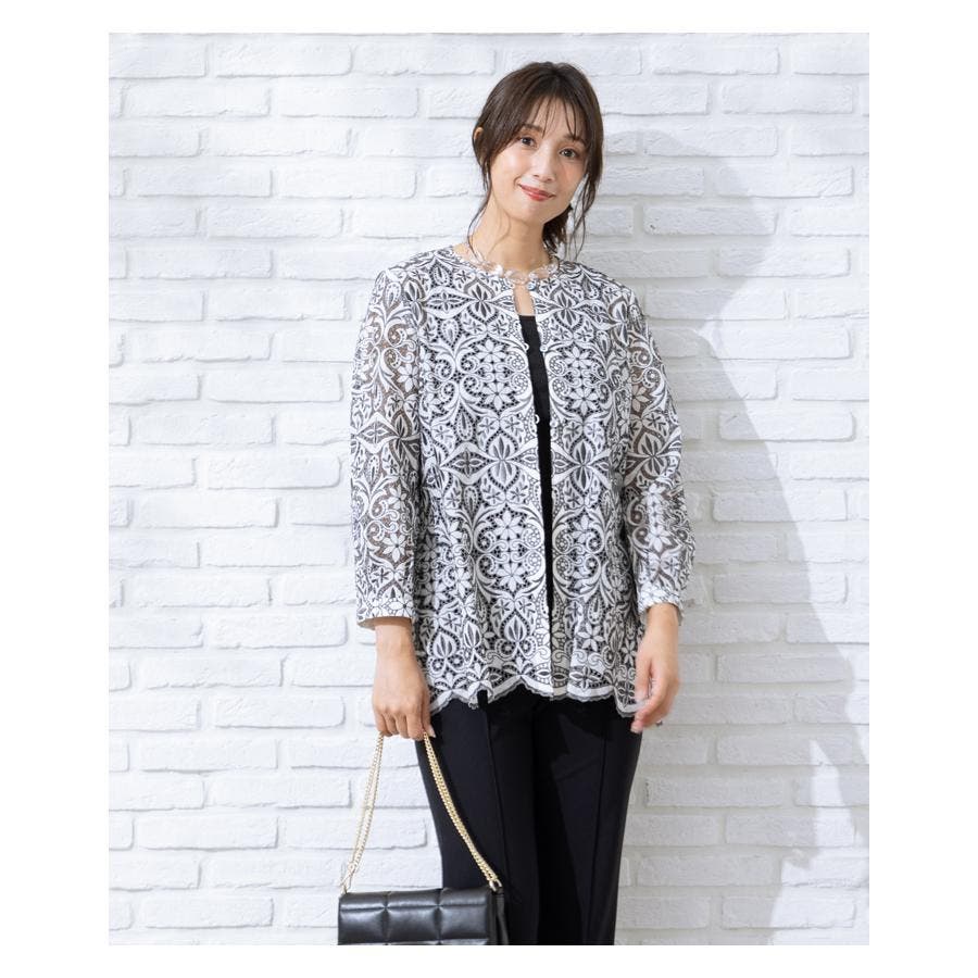 カットワークレースブラウス[品番：LAVW0015437]｜Leilian（レリアン 