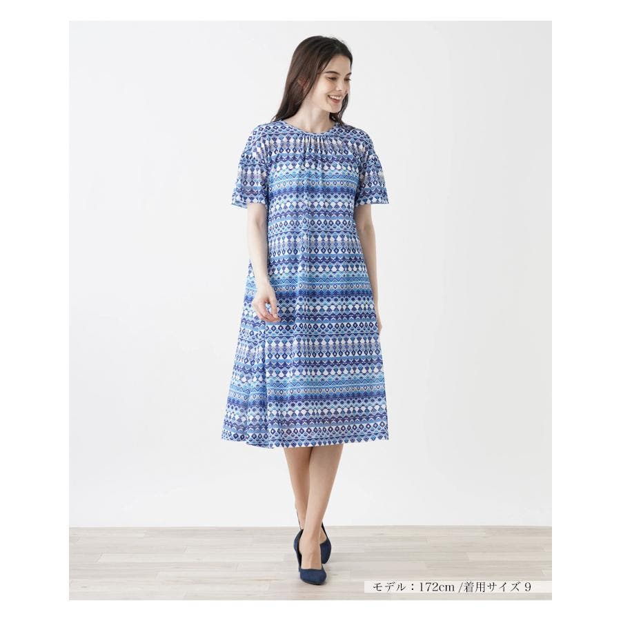 leilian レリアン ワンピース 深青色 M