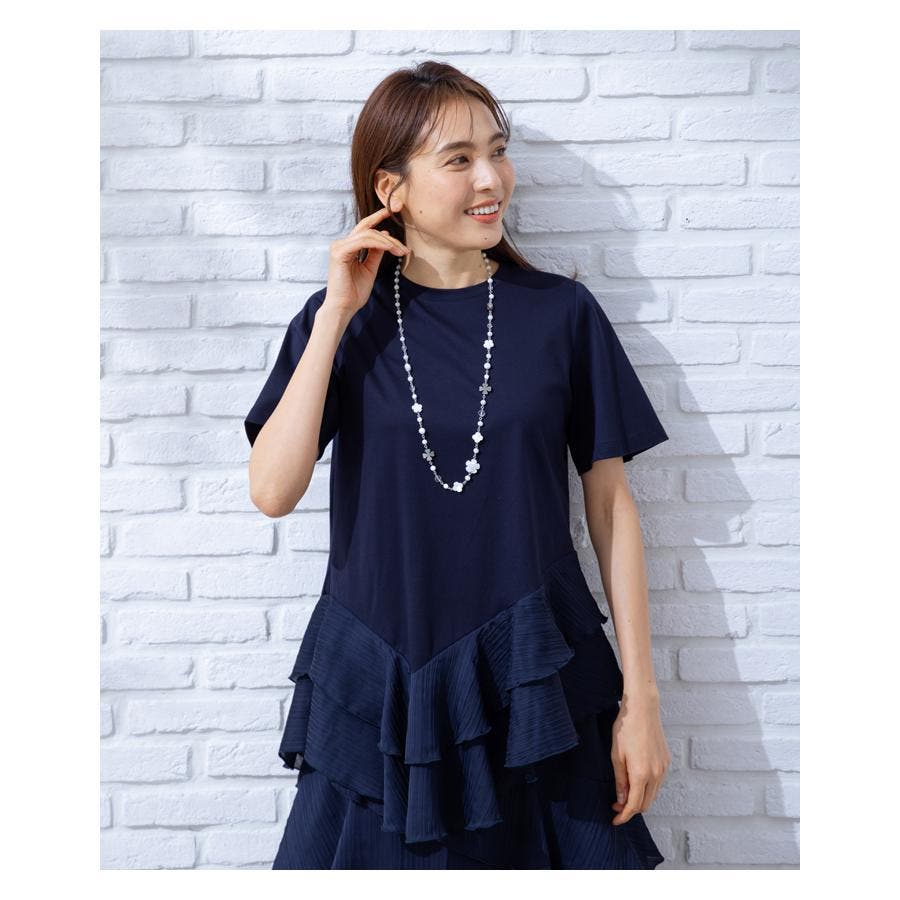 新品 ROCHAS 半袖 カットソー フリル