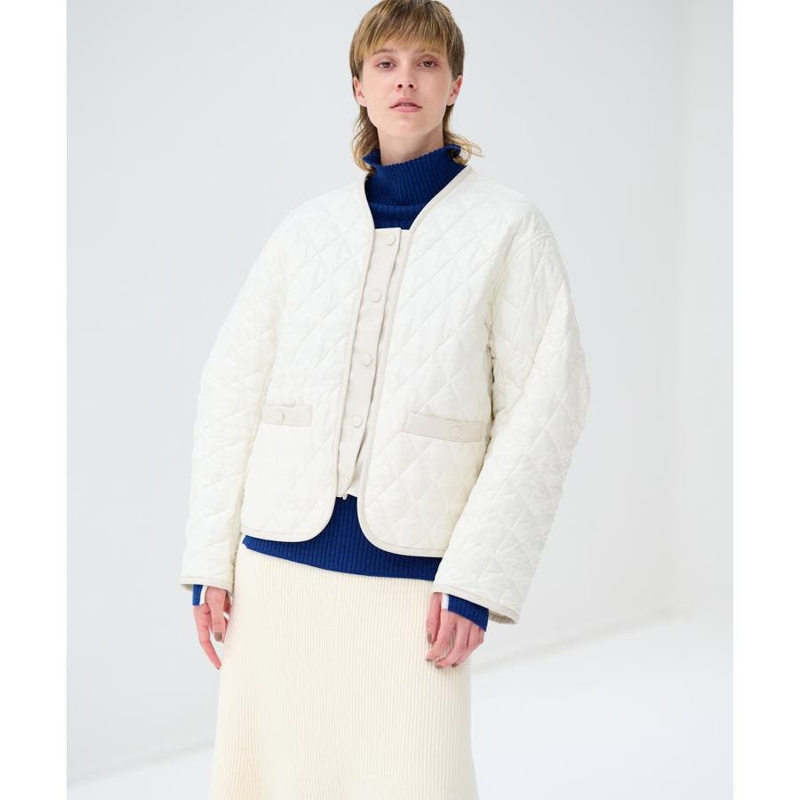 フェイクレザーコンビキルティングジャケット[品番：LAVW0012138