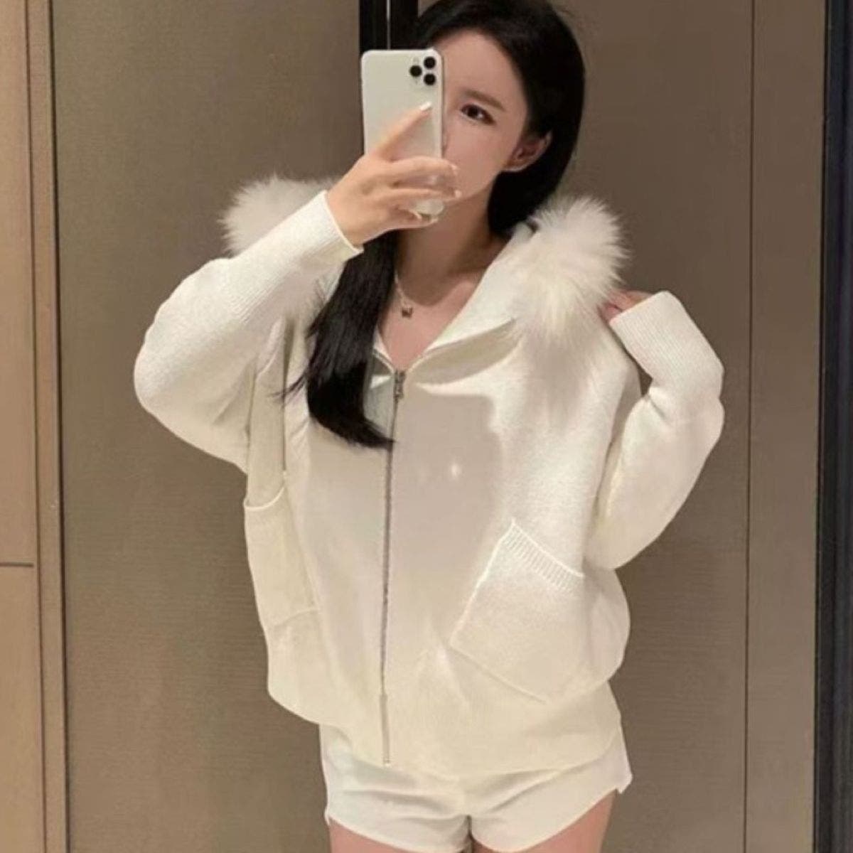 PERVERZE ニットファージャケット PERVERZE : ニットファージャケット