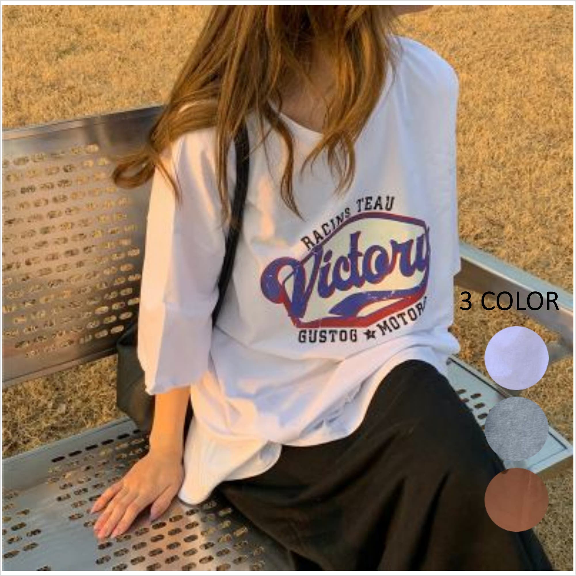プリントTシャツ ひび割れプリント オーバーサイズ レディースTシャツ[品番：LPSW0009076]｜Lips（リップス）｜レディース ...