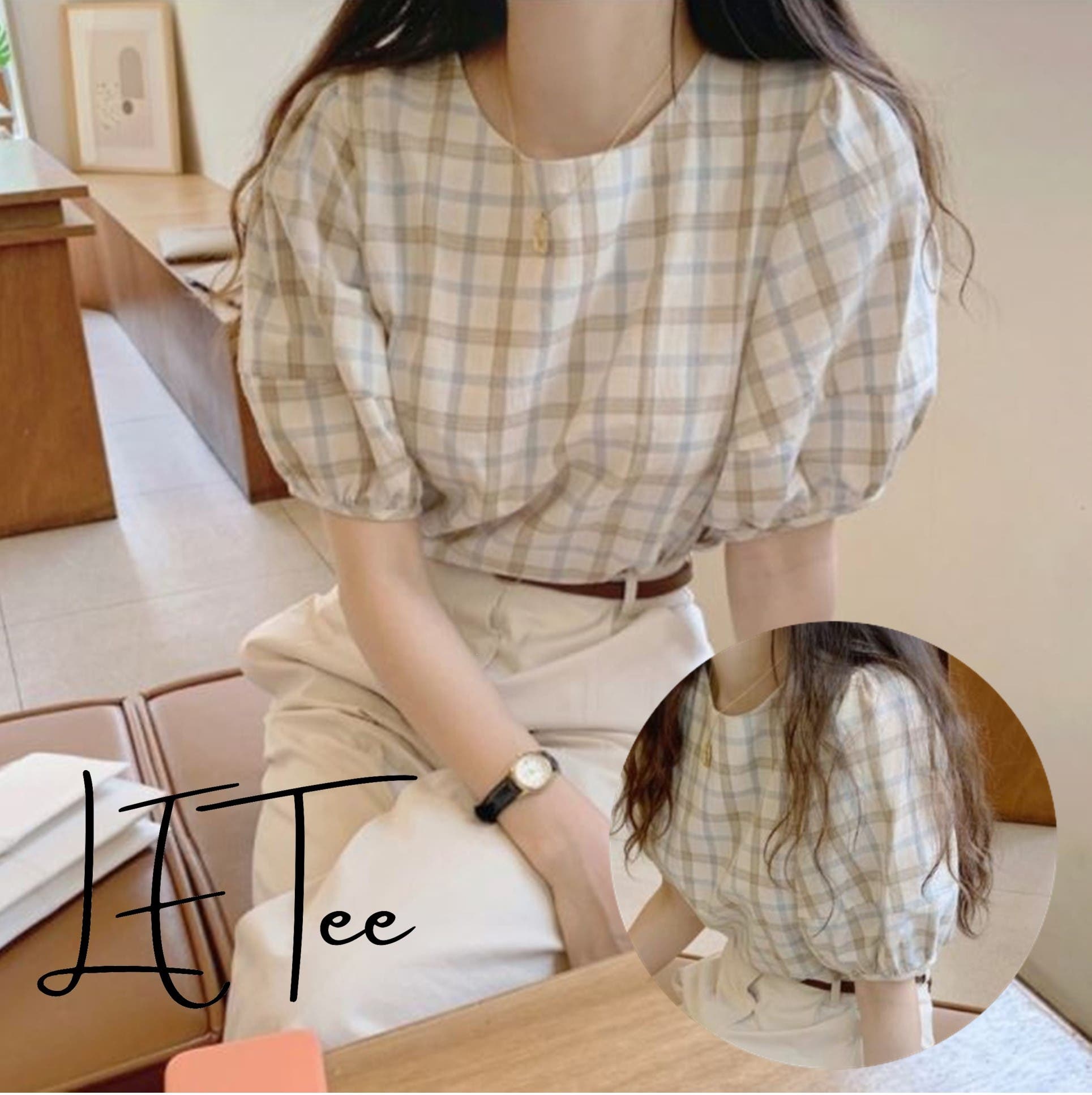 リピート様おまとめ✿新品タグ付き✿SHINOSUKE チェックブラウス　　LL リピート様おまとめ✿新品タグ付き✿SHINOSUKE チェックブラウス LL