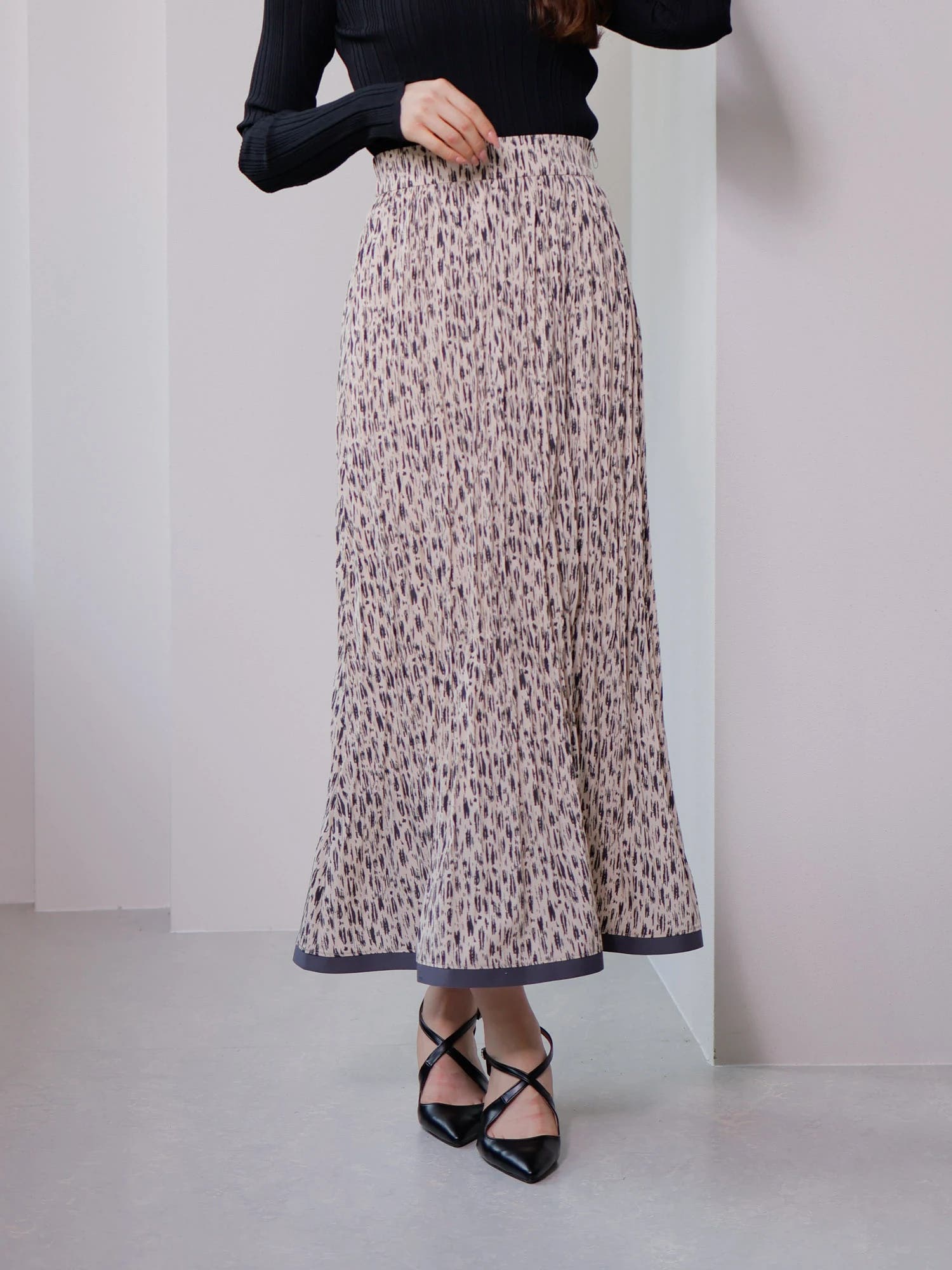 グログランヘムワッシャースカート[品番：LINW0001700]｜LADYMADE