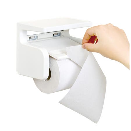 トイレットペーパーホルダー 棚付き 紙巻器 トイレ用品 ペーパー