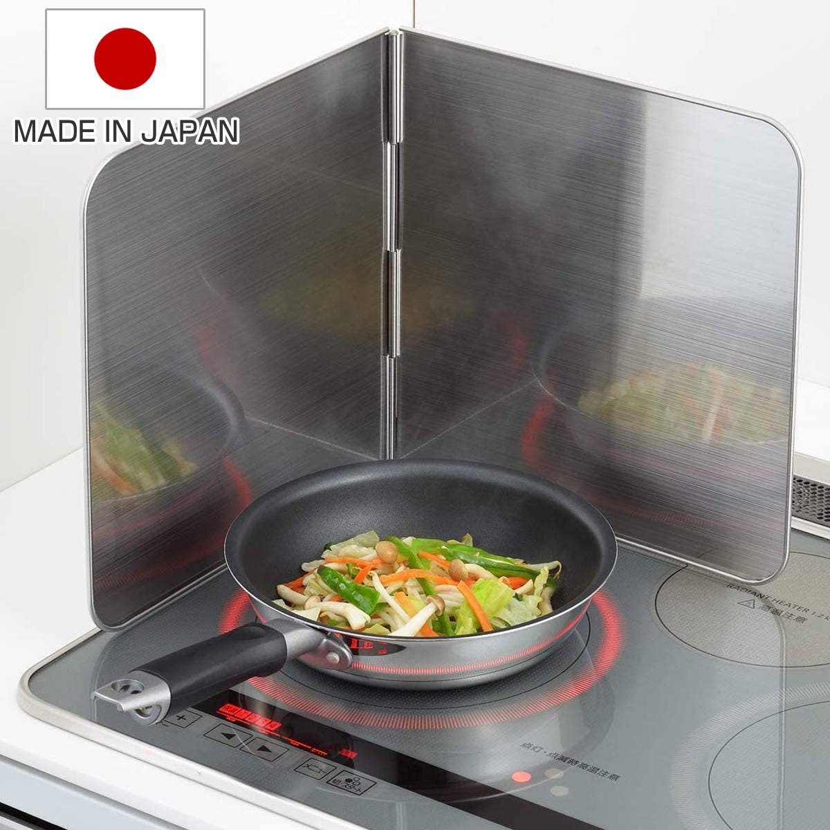 レンジガード オールステンレス使うときだけ！コンロガード 2面タイプ