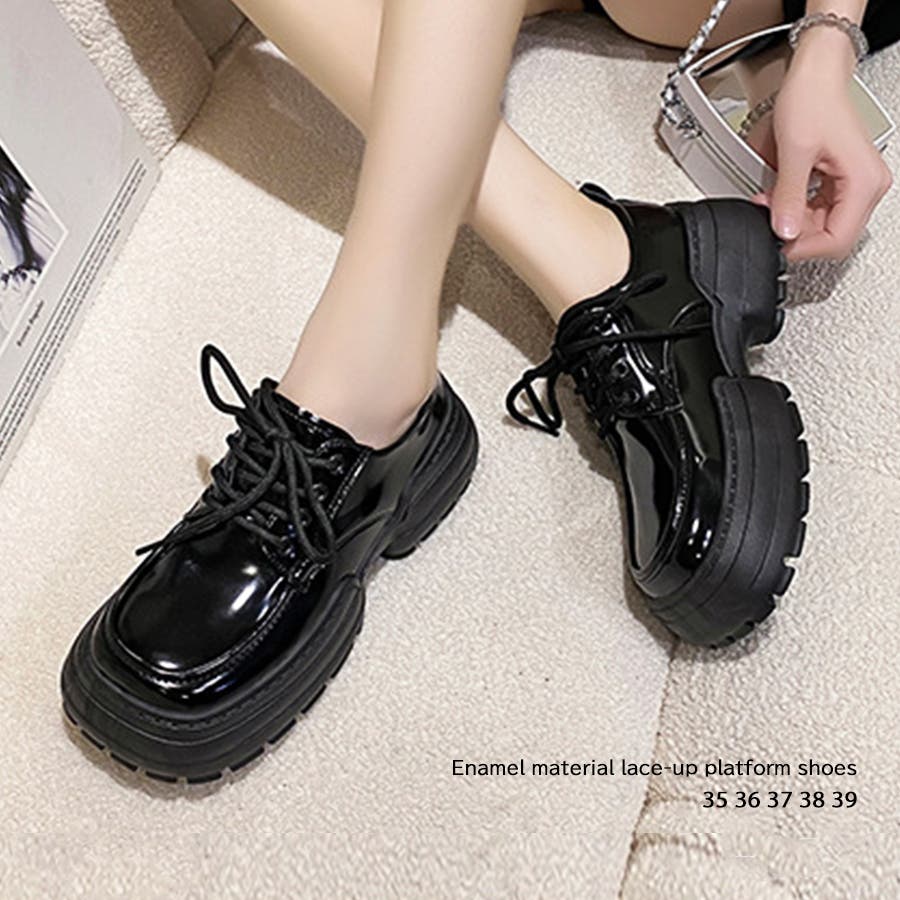 シューズ ローファー 厚底[品番：ZI000009196]｜IRADOWL（アイラドール