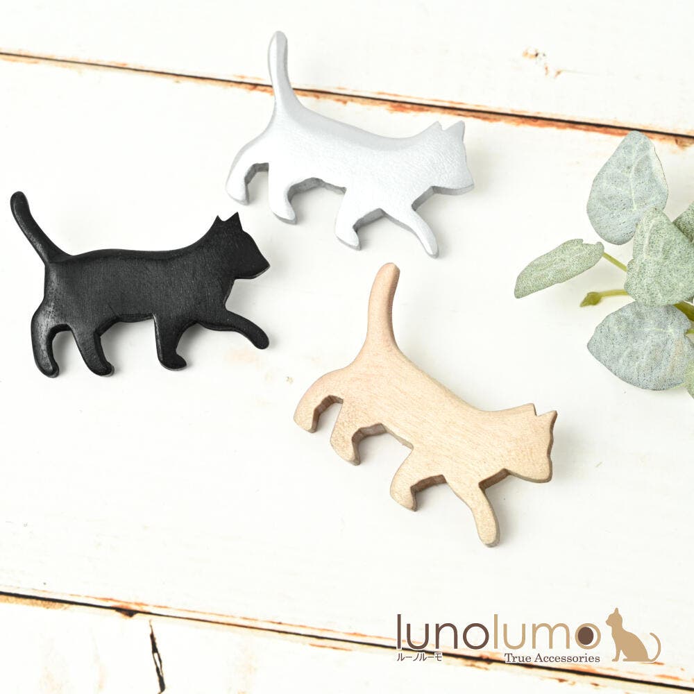 ブローチ レディース 黒猫[品番：LNLA0008721]｜lunolumo