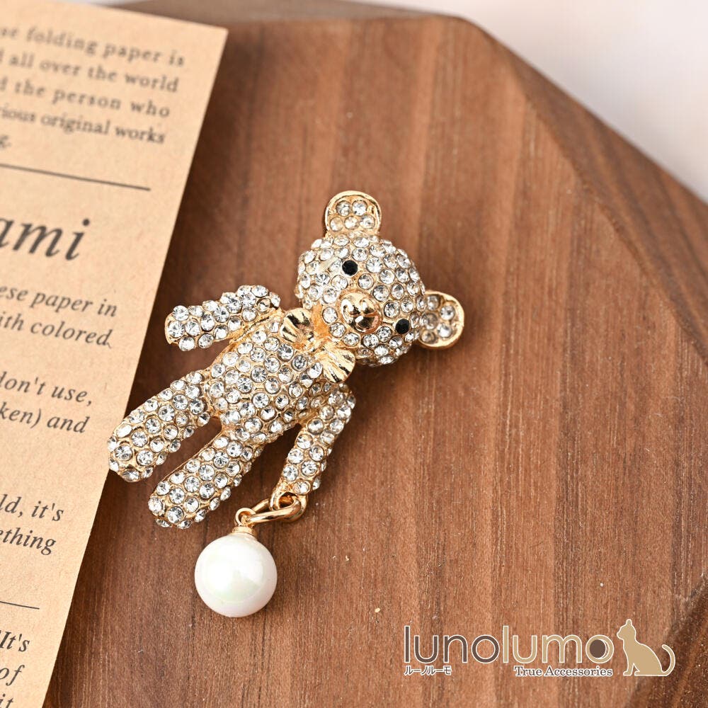 Yama_shop　くま【20】のブローチ ブローチ レディース クマ[品番：LNLA0010489]｜lunolumo