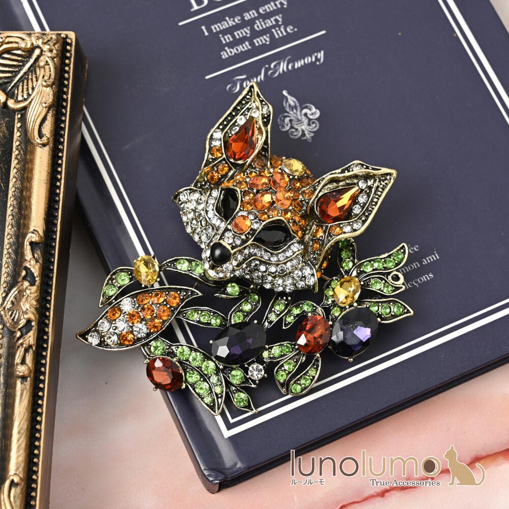 ブローチ キツネ きつね[品番：LNLA0010522]｜lunolumo（ルーノルーモ