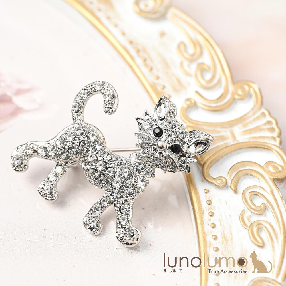 50’s アールデコ 猫ちゃん ブローチ ブローチ レディース 猫[品番：LNLA0010504]｜lunolumo
