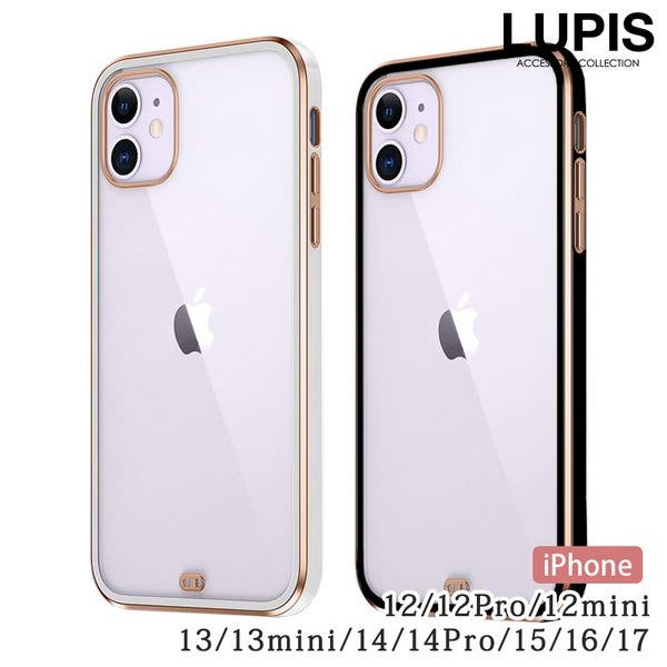 モノトーン×メタルフレームクリアiPhoneケース【iPhone12 iPhon…[品番