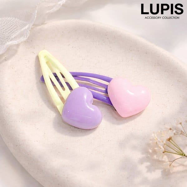 バイカラーハートぱっちんヘアピン[品番：LPSA0006068]｜LUPIS（ルピス