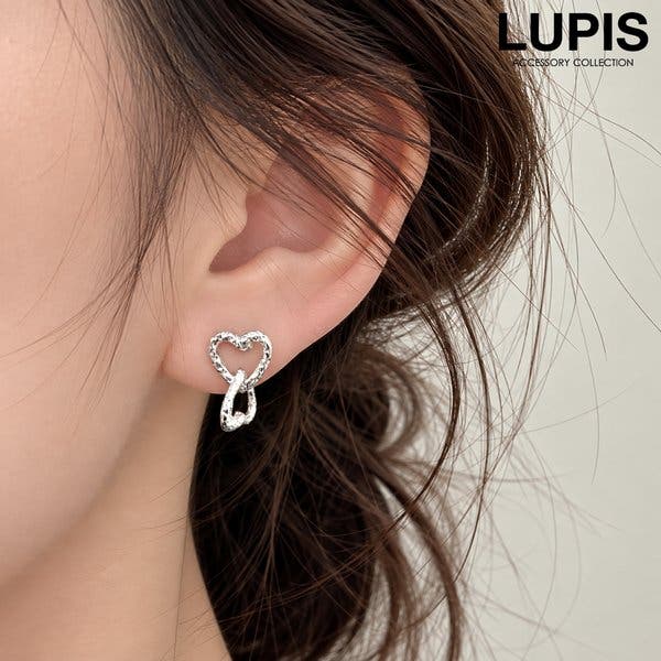 S925ポスト】2連ハートピアス[品番：LPSA0006176]｜LUPIS（ルピス