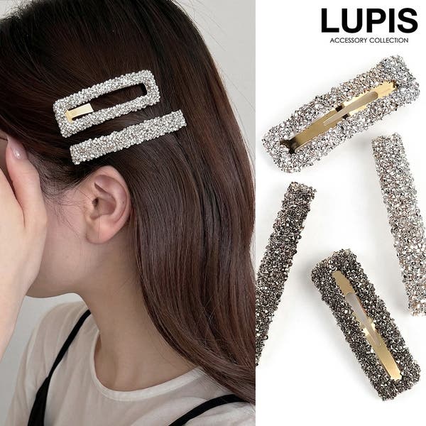 キラキラストーンヘアピンセット 【ヘアアクセサリー ヘアピン[品番