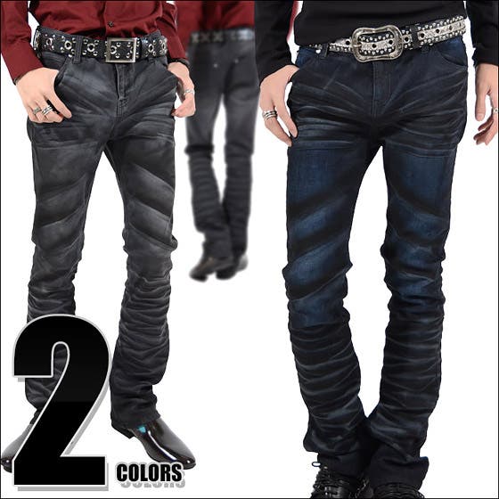 お兄系 メンズデニムパンツ【BERNINGS SHO(バーニングスショウ)ダメー