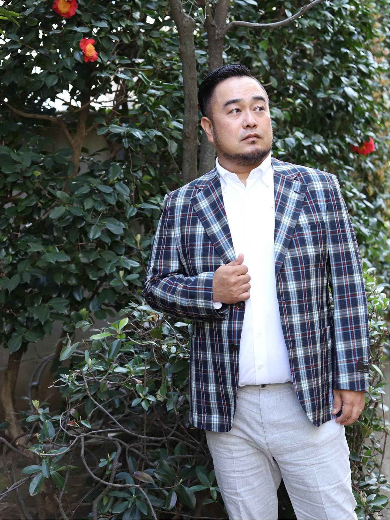 未使用タグ付き アレキサンダージュリアン セットアップ スーツ ウール チェック 1.jpg