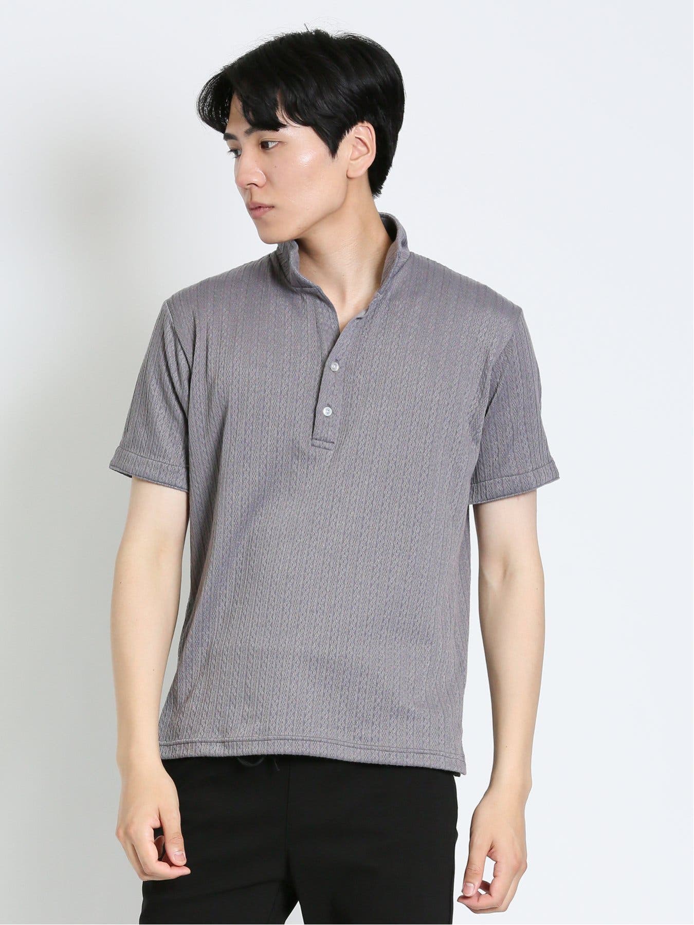 WTAPS ポロシャツ グレー ケーブルジャガード 半袖ポロシャツ[品番：TKQJ0018988]｜TAKA-Q MEN