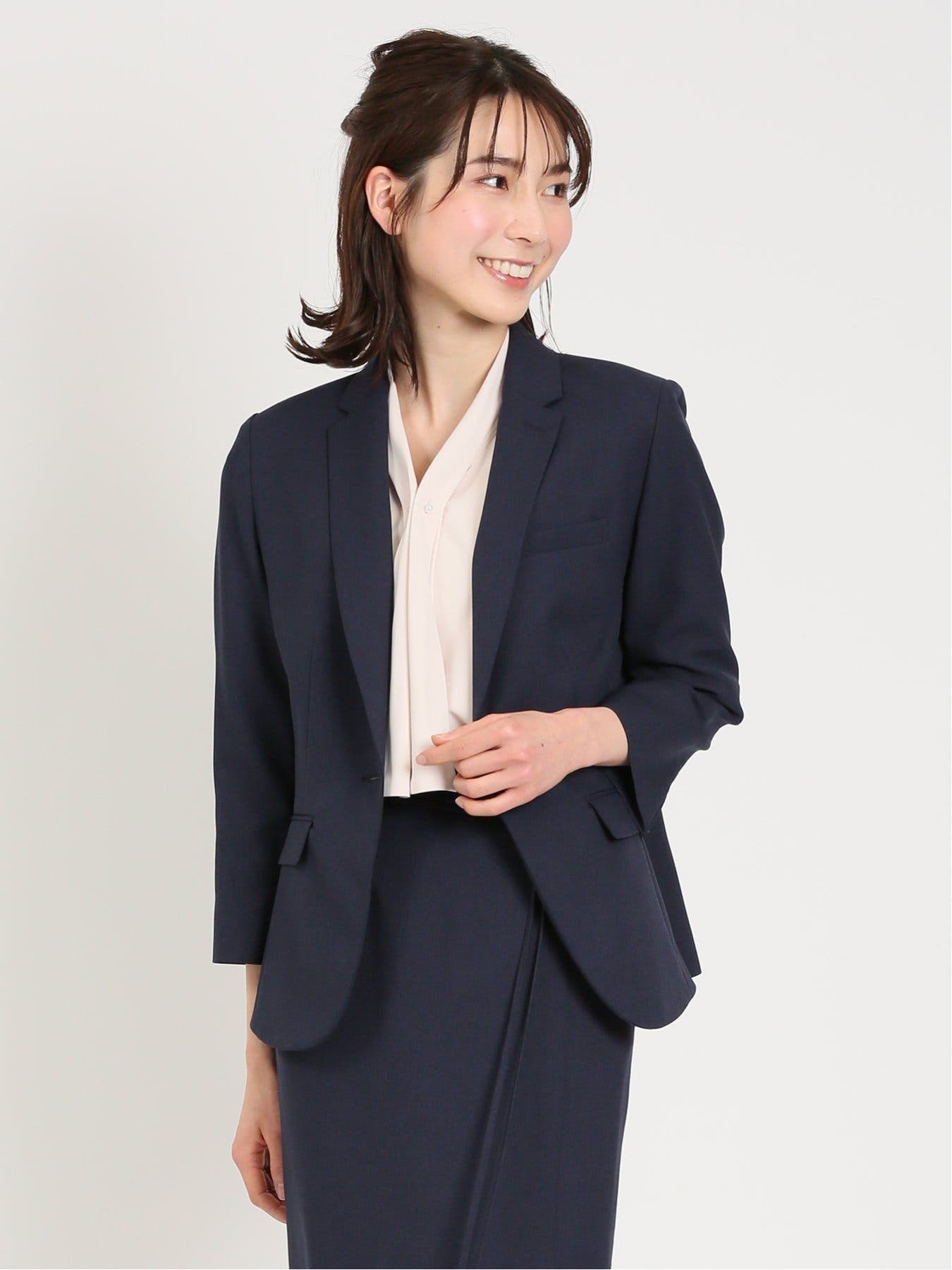 中川政七商店　麻100％ ジャケット　ダークネイビー　一つボタン 中川政七商店 麻100％ ジャケット ダークネイビー 一つボタンΩ